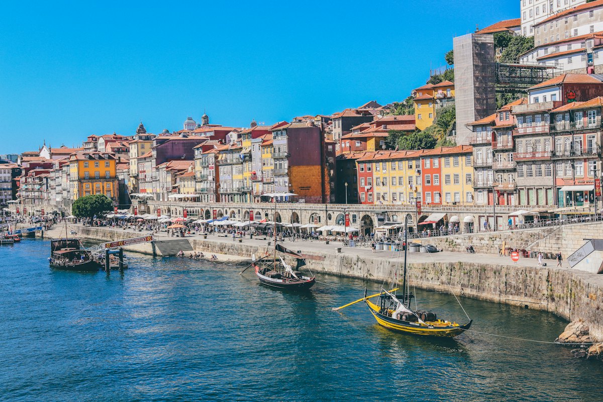 Ribeira district in Porto, Portugal