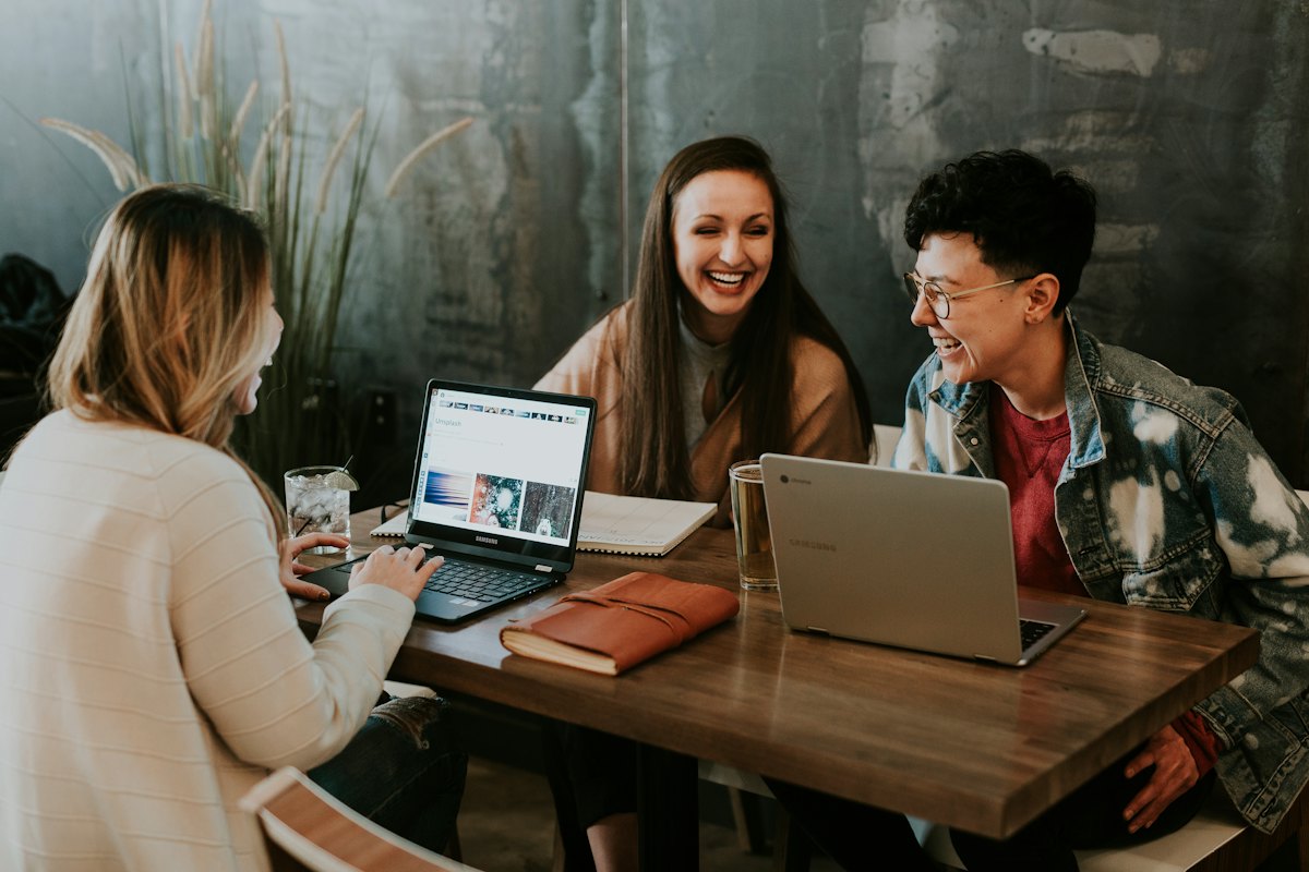Startup team working on a project